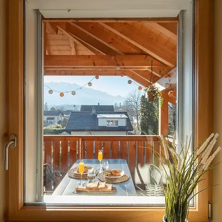 Lägenhet Modernes Mit Alpenblick, Balkon & Parkplatz Nahe Und Interlaken